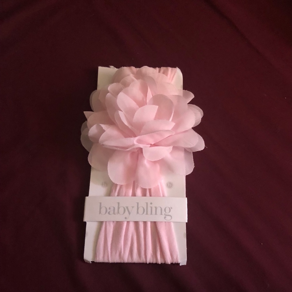 Baby bling pink  flower headband